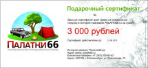 Подарочный сертификат на 3000 рублей