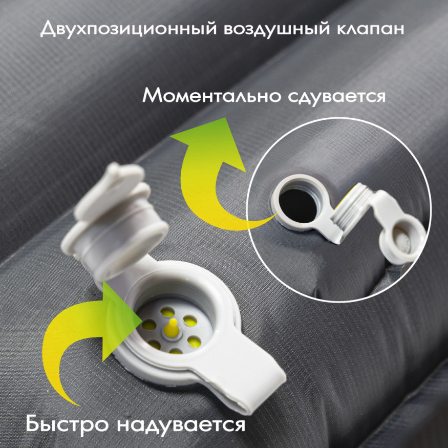 Коврик надувной LUXOR AIR GREY MAT, 185 х 60 х 8 см, TALBERG