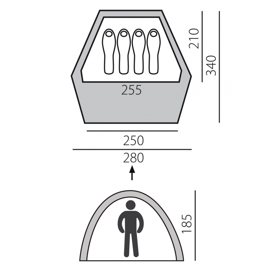 Быстросборная палатка Home 4 зеленая, Btrace