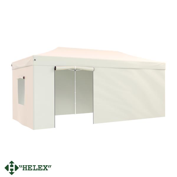 Тент-шатер Helex 24362 (раскладывается гармошкой), 6х3x3м полиэстер, бежевый