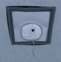 Палатка КУБ 3 (трехслойная) Эконом, бело-синяя