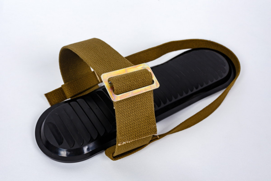 Комплект креплений: амортизатор, носковой и пяточный ремень (брезент)