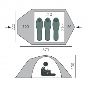 Палатка Btrace Challenge 3, зеленая