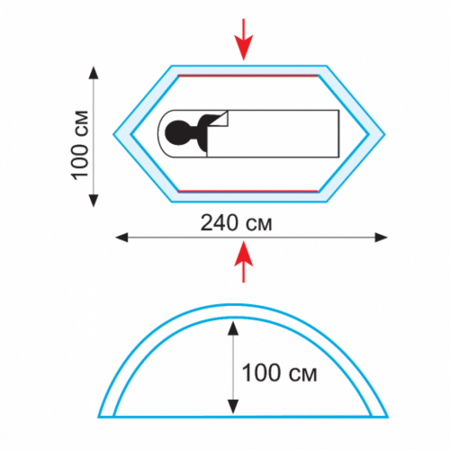 Палатка Tramp Bicycle Light 1 v2, зеленый